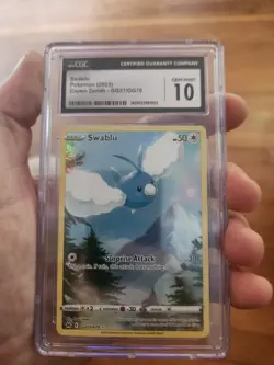 CGC 10 Gem Mint Swablu Crown Zenith Alt Art GG27/GG70 Pokemon 2023 Full Holo - Image 2