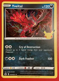 Pokemon Yveltal 019/025 & Xerneas 011/025 - 25th Celebrations Holo (Pack Fresh) - Image 3