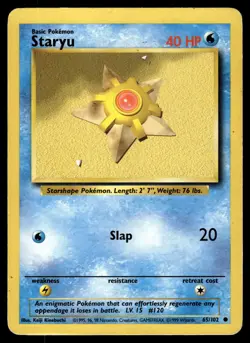 STARYU - 65/102 Common Base Set Pokemon HP - Image 1