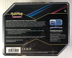 Pokemon TCG Crown Zenith Tin – Galarian Articuno Promo – Sealed 5 Booster Packs - Image 4