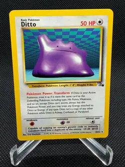 Pokemon Ditto 18/62 Fossil Rare Unlimited NM 1999 WOTC Non Holo Vintage - Image 1