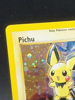 Pokemon TCG- SWIRL Pichu 12/111 Holo 1st Edition Neo Genesis NM - Image 2