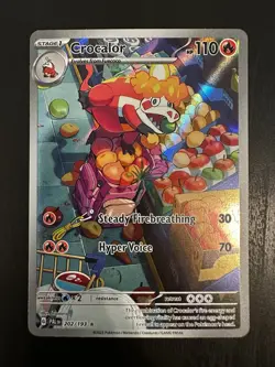 Pokemon TCG Crocalor 202/193 SV02: Paldea Evolved Illustration Rare Holo - Image 1