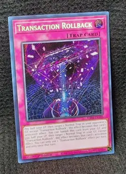 Yu-Gi-Oh! Transaction Rollback *SECRET RARE* RA04-EN105 1st Edition NM - Image 1