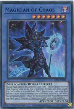 Yugioh Magician Of Chaos LDS3-EN089 BLUE Ultra 1st NM - Image 1