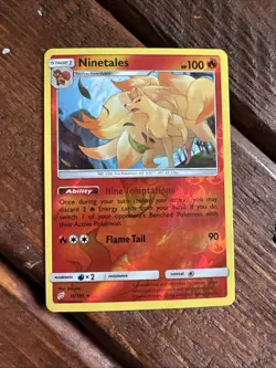 Pokemon TCG SM Team Up #16/181 Ninetales Reverse Holo Card NM - Image 1