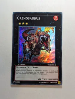 Grenosaurus - YS11-EN043 - Super Rare 1st Edition Yugioh - Moderate Play - Image 1