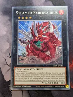 Steamed Sabersaurus - ALIN-EN050 - Common Yugioh - Image 1
