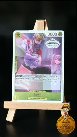 ONE PIECE ENGLISH CARD CHAMPIONSHIP HOLO GAME CARTE Sanji OP03-102 JCC EN NM - Image 2
