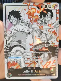 ST30-001 Luffy & Ace leader Alt Art (Parallel) One Piece Card Game ENGLISH Deck - Image 1