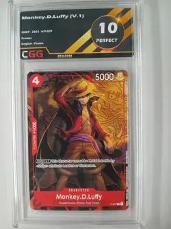 One Piece ENGLISH Monkey.D.Luffy (P-007) (V.1) Promos CGG 9,5/10+ OP038E - Image 3