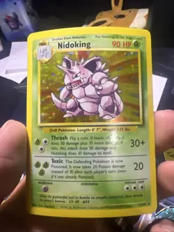 Pokemon Nidoking TCG Holo Rare Card 011/102 Base Set - Image 1