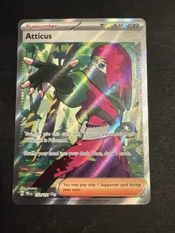 Atticus 133/131 Sv: Prismatic Evolutions Holo Pokemon TCG Full Art Trainer Card - Image 1