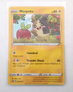 Pokemon Card Morpeko SWSH031 Black Star Promo Holo Near Mint - Image 1