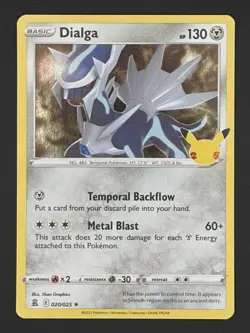 Dialga 020/025 Holo Rare Celebrations Pokemon Card - Image 1