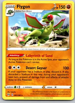 FLYGON 091/189 DAA DARKNESS ABLAZE POKEMON CARD TCG LP 2020 - Image 2