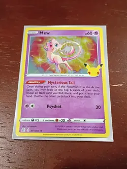 Mew Holo Rare Celebrations 011/025 New TCG Card Sword & Shield Foil 2021 - Image 1