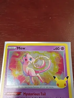 Mew Holo Rare Celebrations 011/025 New TCG Card Sword & Shield Foil 2021 - Image 2