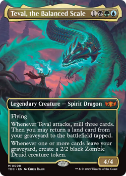 Teval, the Balanced Scale (Borderless) Tarkir: Dragonstorm Commander - NM Foil - Image 1