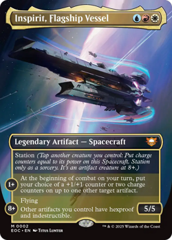 Inspirit, Flagship Vessel (Borderless) Edge of Eternities Commander - Near Mint - Image 1