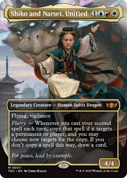 Shiko and Narset, Unified (Borderless) Tarkir: Dragonstorm Commander - Near Mint - Image 1