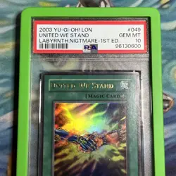 PSA 10 United We Stand 1st Edition LON Labyrinth of Nightmare Yugioh POP 31 - Image 3