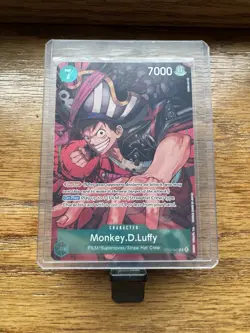 ONE PIECE Monkey D. Luffy OP02-041 Alt Art Paramount War English Never Played NM - Image 1