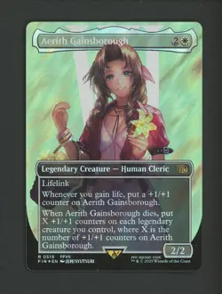 2025 MTG Final Fantasy EN Borderless Surge Foil #0519 Aerith Gainsborough #2 - Image 1