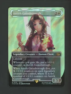 2025 MTG Final Fantasy EN Borderless Surge Foil #0519 Aerith Gainsborough #3 - Image 1