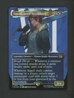 2025 MTG Final Fantasy EN Borderless Surge Foil #0547 Squall, SeeD Mercenary - Image 1