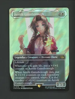 2025 MTG Final Fantasy EN Borderless Surge Foil #0519 Aerith Gainsborough #4 - Image 1