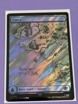 MTG: The Lord of the Rings: Island Full Art Surge Foil #0716 Basic Land - NM - Image 1