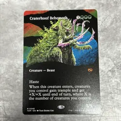 Craterhoof Behemoth (Borderless) | MTG TDM | Green Beast EDH Mythic Regular - Image 1