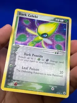VTG 2004 Pokemon EX Hidden Legends Dark Celebi 4/101 Holo Rare MP - Image 5
