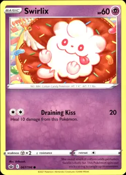 Swirlix 067/198 Common - Pokemon SWSH06: Chilling Reign NM - Image 1