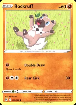 Rockruff 109/196 Common - Pokemon SWSH11: Lost Origin 2022 NM - Image 1
