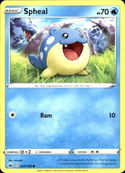 Spheal 037/198 Common - Pokemon SWSH06: Chilling Reign NM - Image 1