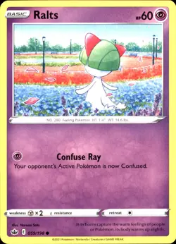 Ralts 059/198 Common - Pokemon SWSH06: Chilling Reign NM - Image 1