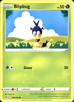 Blipbug 018/196 Common - Pokemon SWSH11: Lost Origin 2022 NM - Image 1