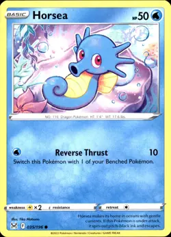 Horsea 035/196 Common - Pokemon SWSH11: Lost Origin 2022 NM - Image 1