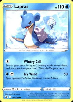 Lapras 029/198 Common - Pokemon SWSH06: Chilling Reign NM - Image 1