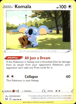 Komala 149/196 Uncommon - Pokemon SWSH11: Lost Origin NM - Image 1