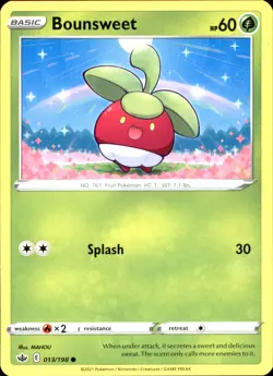Bounsweet 013/198 Common - Pokemon SWSH06: Chilling Reign NM - Image 1