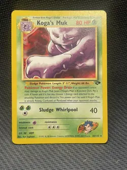Pokemon TCG Koga's Muk 26/132 Gym Challenge Rare Unlimited LP - Image 1
