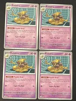 4x Kadabra 055/132 Mega Evolution Pokemon Playset x4 NM - Image 1
