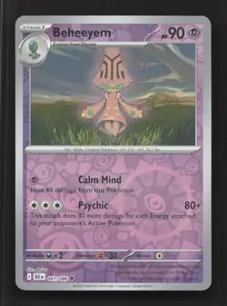 Beheeyem 041/086 Uncommon Black Bolt Pokemon Reverse Holo Near Mint - Image 1