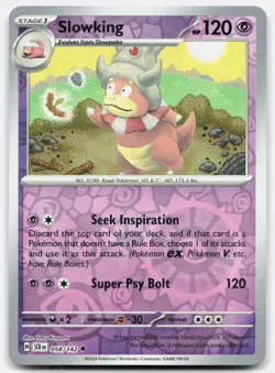 Slowking Uncommon Stellar Crown Reverse Holo 58/142 NM/M Pokemon - Image 1