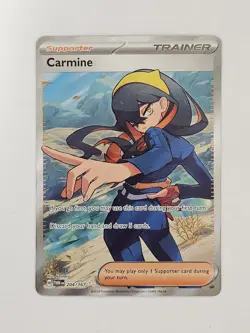 Pokemon TCG Carmine 204/167 SV06 Twilight Masquerade Ultra Rare Full Art Holo - Image 1