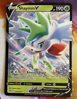 Pokemon TCG Shaymin V SWSH: Brilliant Stars 013/172 Holo Ultra Rare - Image 1