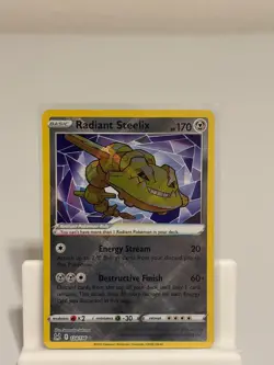 Radiant Steelix 124 NEAR MINT Lost Origin 196 Reverse Holo Pokemon - Image 2
